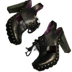 *Sold*Coach Poppy Rena Leather Platform Heels Sz 9.5 B